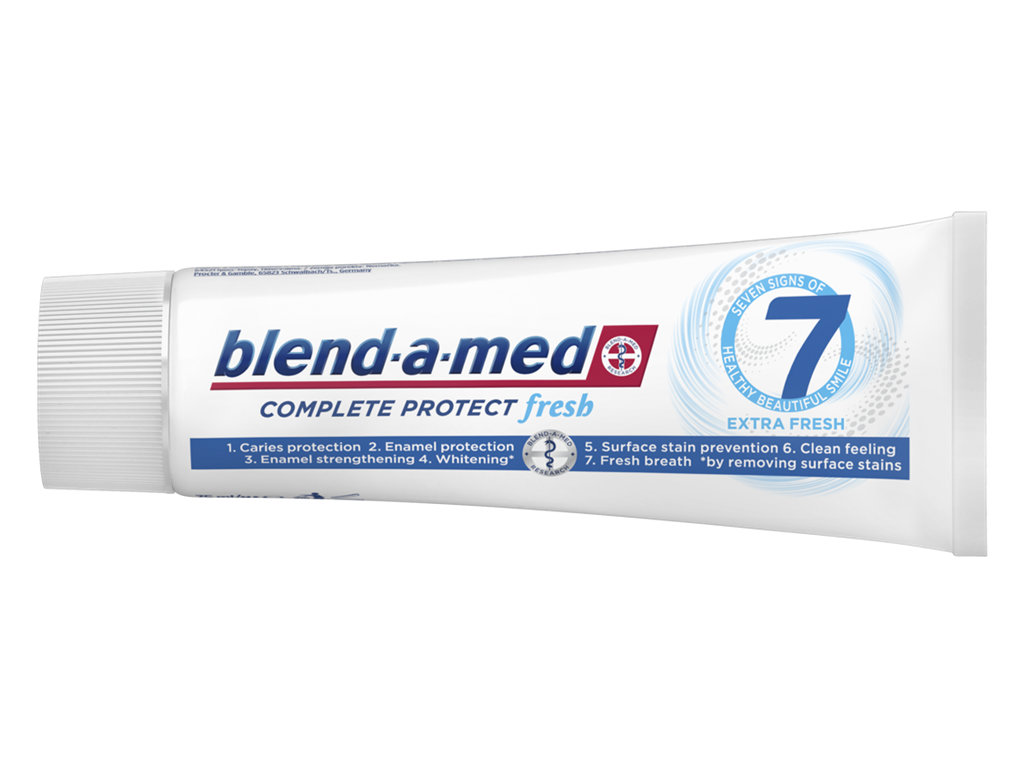Паста зубна Blend-a-med Complete Protect 7, з фтором та м'ятою, комплексна дія, 75мл