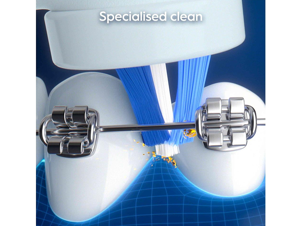 Зубная щетка электрическая Oral-B iO 4 My Way Blue + футляр, пластик, нейлон, цвет белый с синим