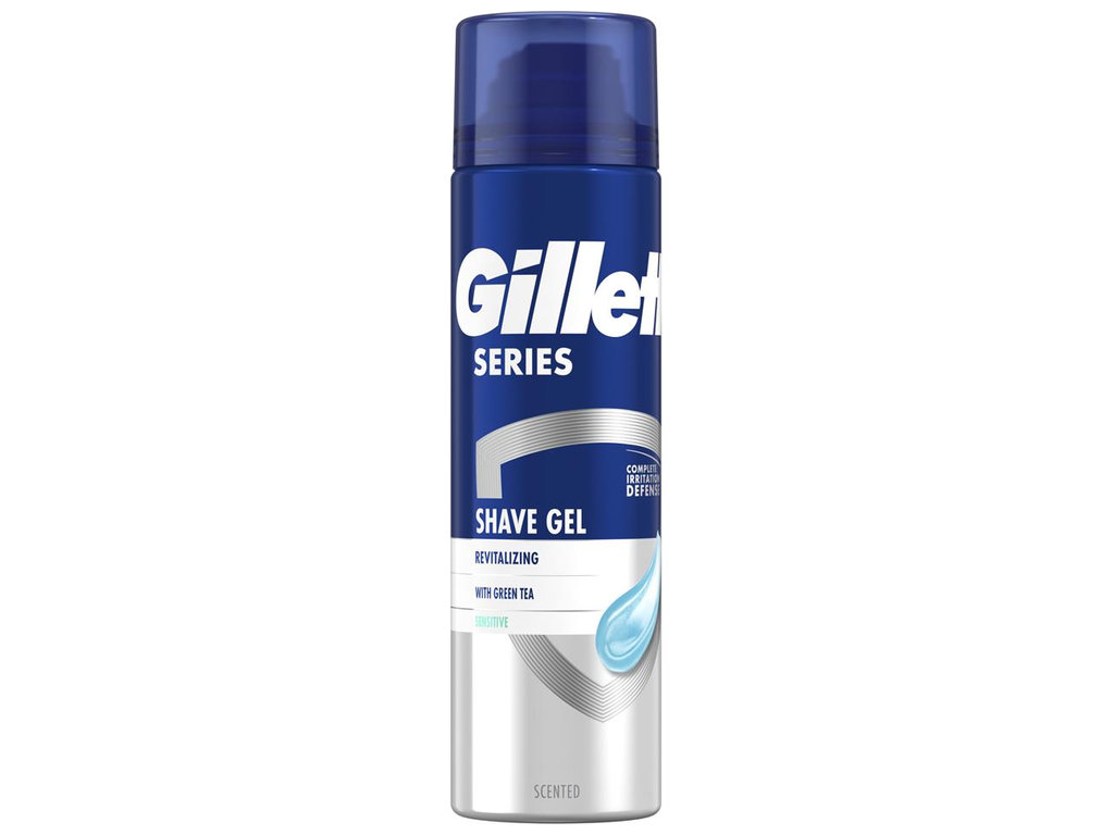 Гель для гоління Gillette Series, що відновлює, із зеленим чаєм, 200мл