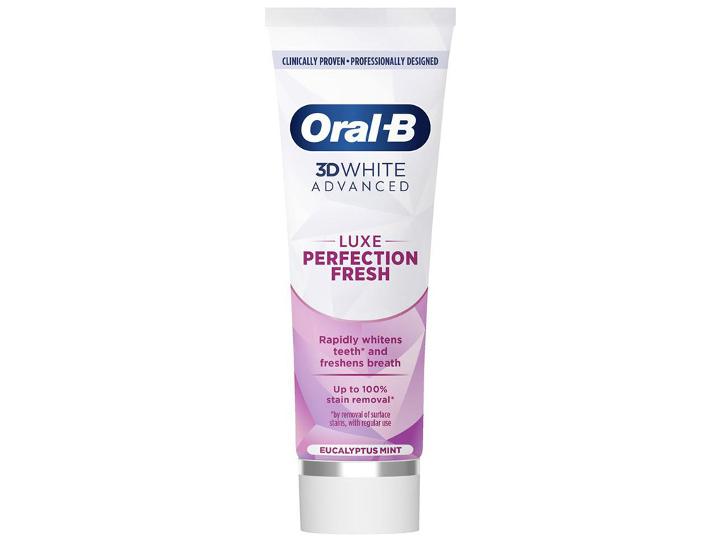 Зубна паста Oral-B 3D White Advanced Luxe Perfection Прохолода м'яти та евкаліпта, 75мл