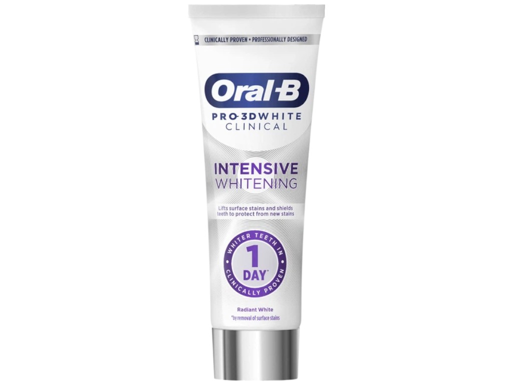 Зубна паста Oral-B Pro-3D White Clinical, інтенсивне відбілювання, 75мл