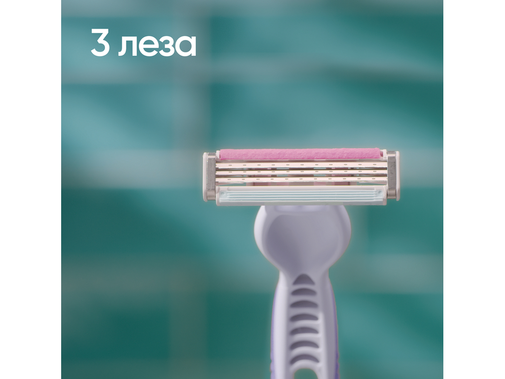 Станок для бритья Gillette Venus 3 Colors, одноразовый, 3 лезвия, пластик, нержавеющая сталь, 6шт