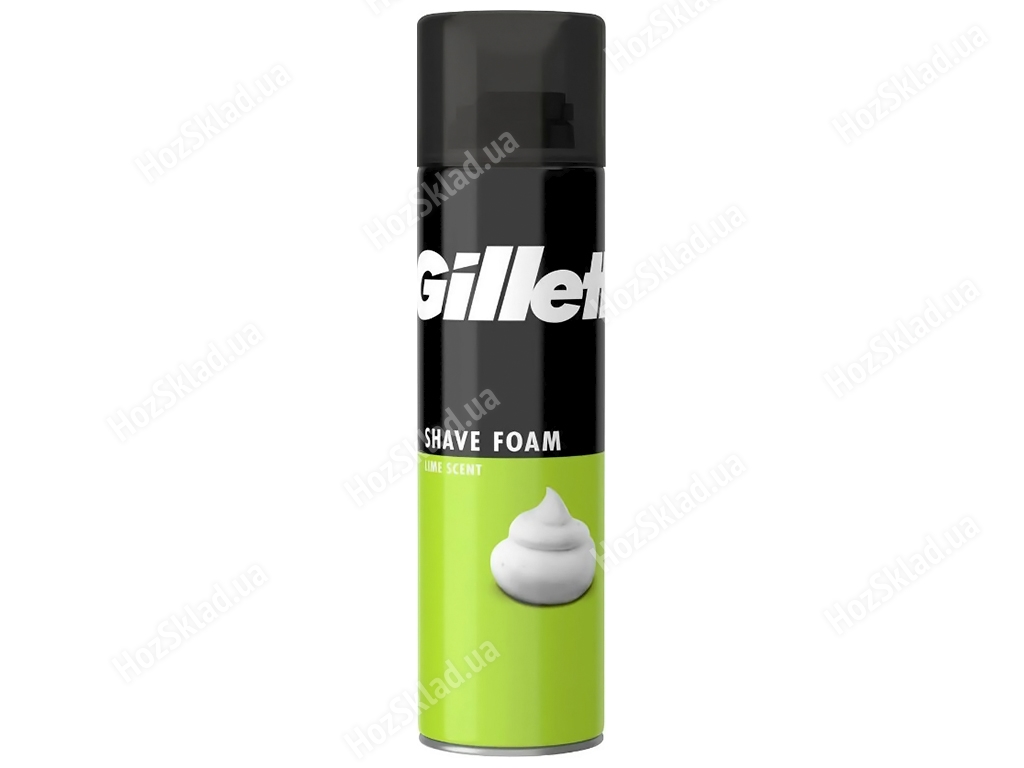 Пена для бритья Gillette Classic Lime Scent, с ароматом лайма, 200мл