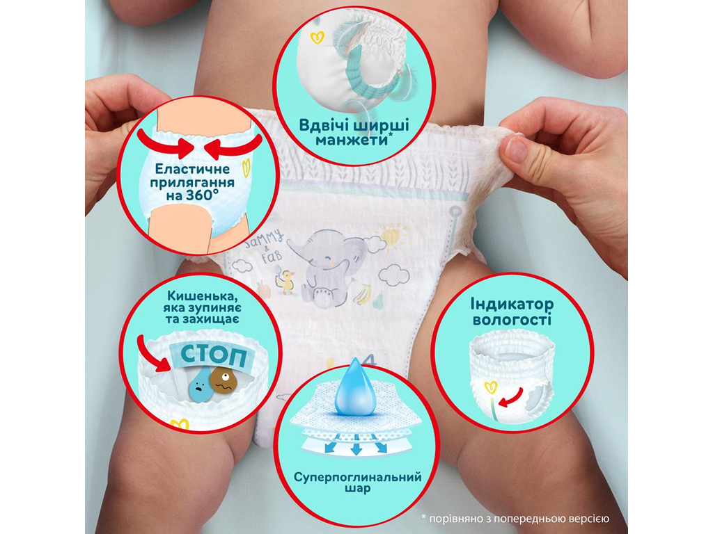 Подгузники-трусики Pampers Premium Care Pants, одноразовые, размер 5, 11-17кг, 102шт/уп