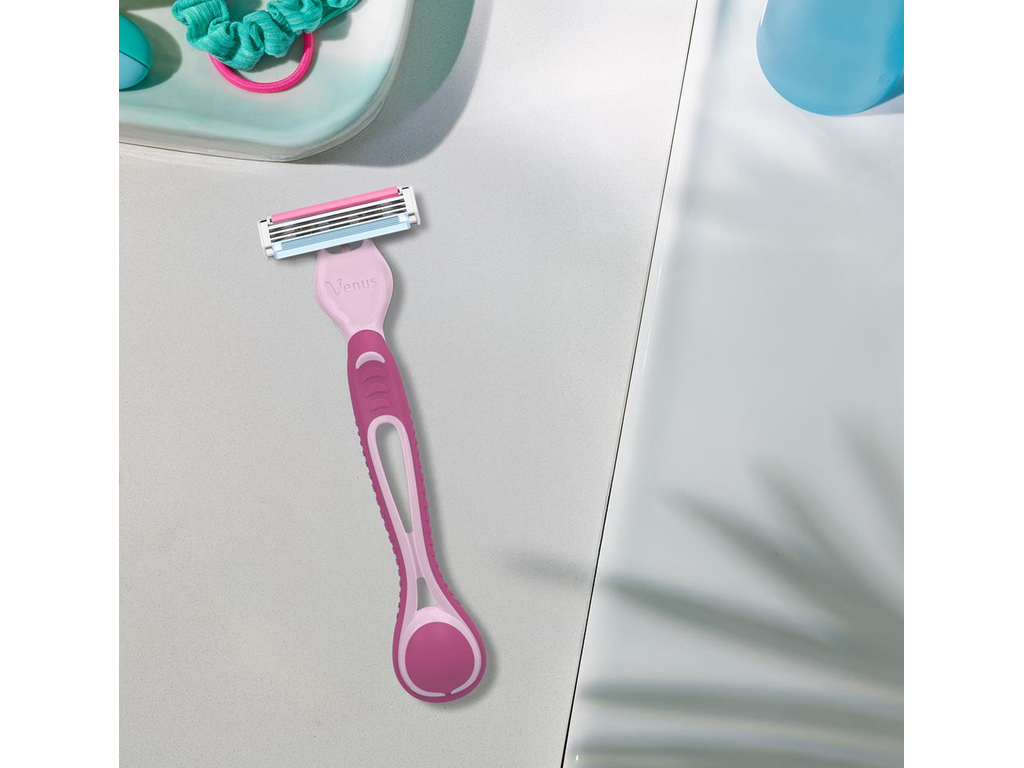 Бритва одноразовая женская Gillette Venus 3 Comfort Colours, нержавеющая сталь, пластик, 8шт