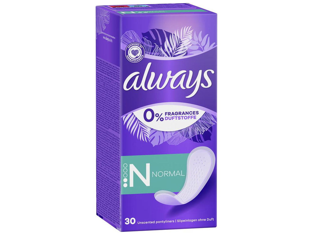 Прокладки Always Daily Fresh 0% Normal Quatro, ежедневные, 30шт