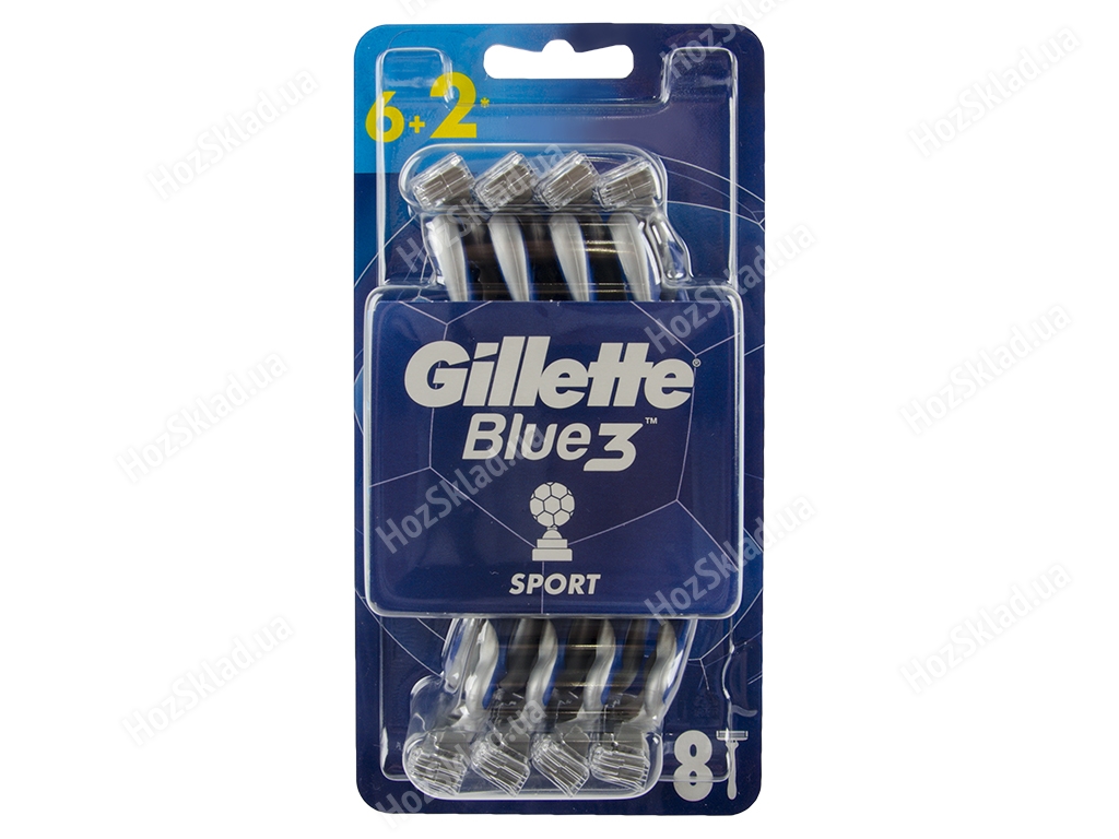 Бритви одноразові Gillette BLUE 3 Comfort 3 леза 6+2шт