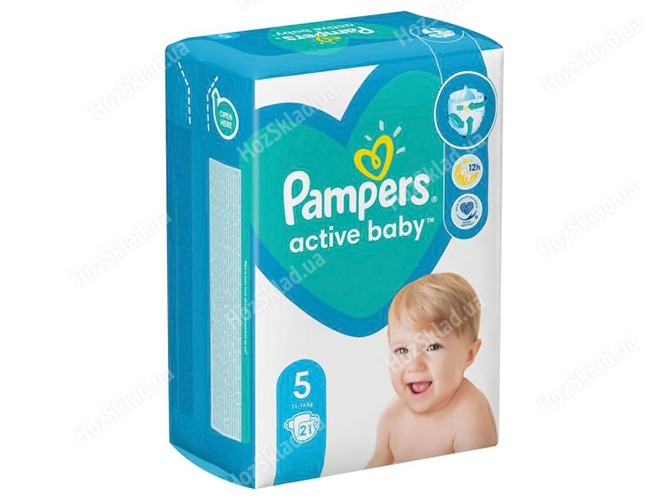 Підгузки одноразові PAMPERS Active Baby Розмір 5 Junior 11-16кг 21шт