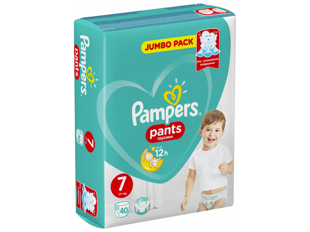 Подгузники-трусики Pampers Pants Jumbo (17+кг) 40шт