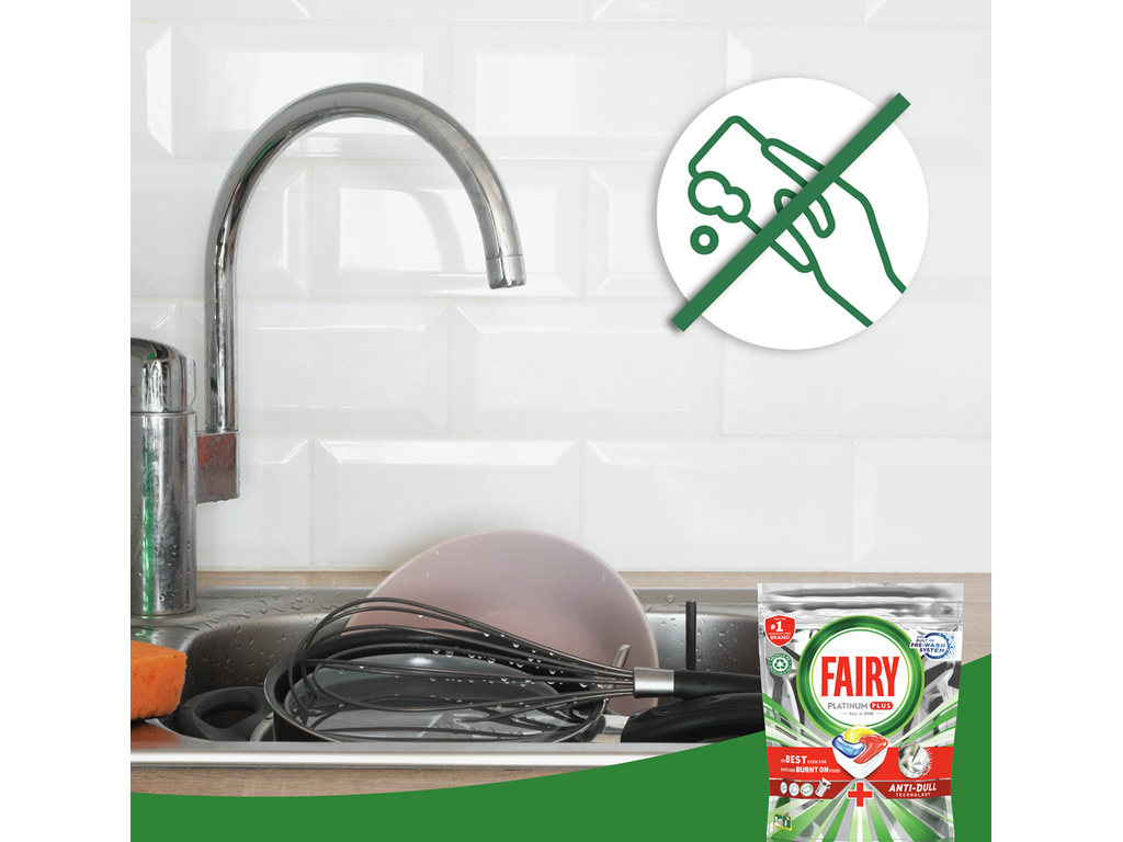 Капсули для посудомийних машин Fairy Platinum Plus All in One, 19шт