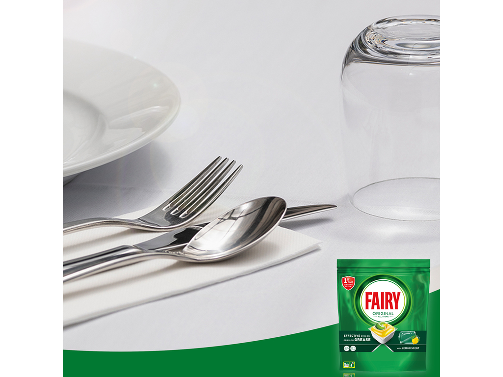 Капсулы для посудомоечных машин Fairy Original Все в одном с ароматом лимона, 29шт
