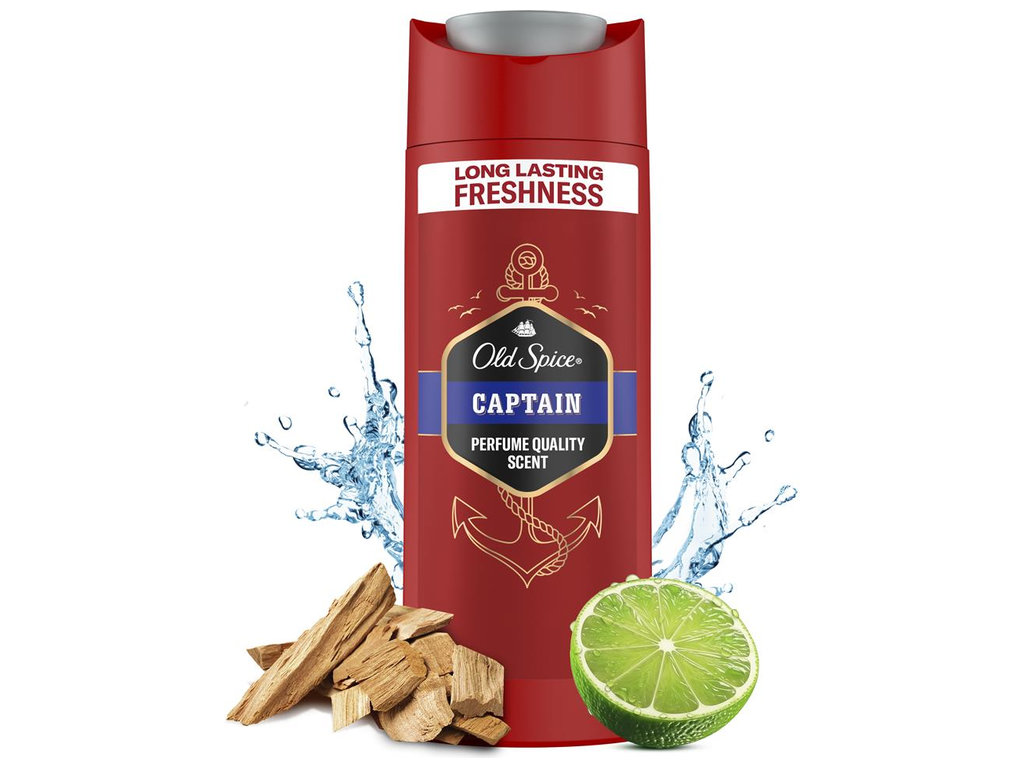Гель для душа 3-в-1 Old Spice Captain, для тела, волос и лица, 90мл