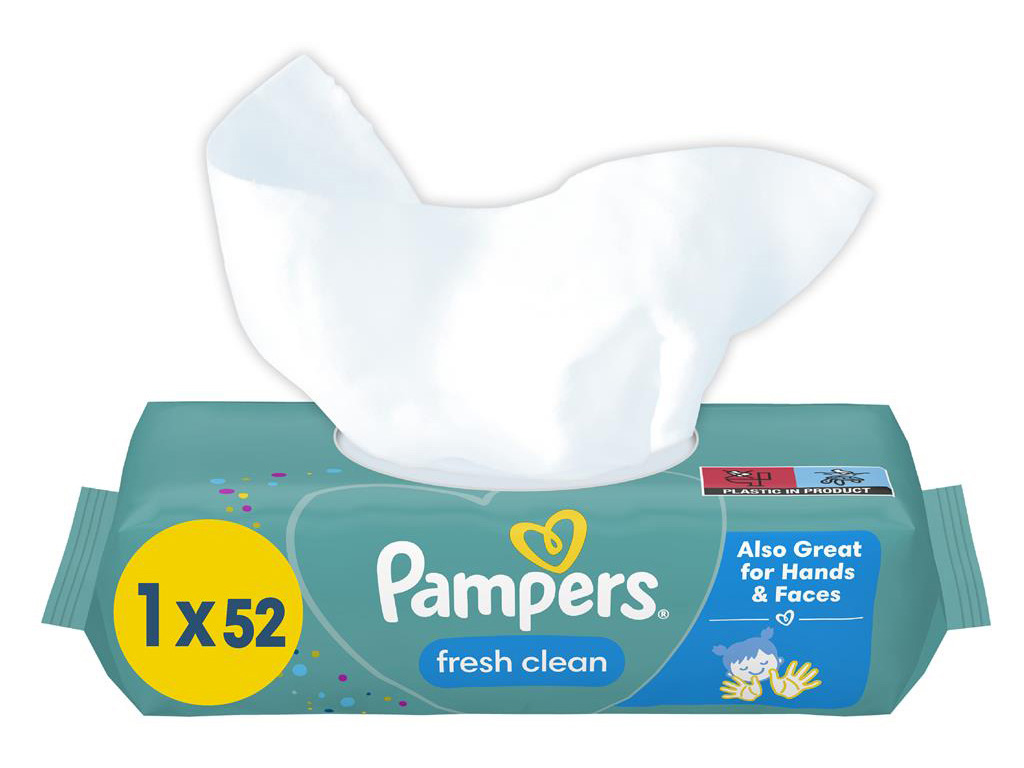 Детские влажные салфетки Pampers Fresh Clean, 52 шт.