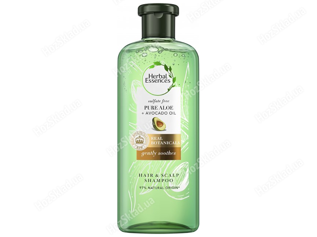 Шампунь для волосся безсульфатний Herbal Essences Алое і авокадо для сухої шкіри голови 380мл