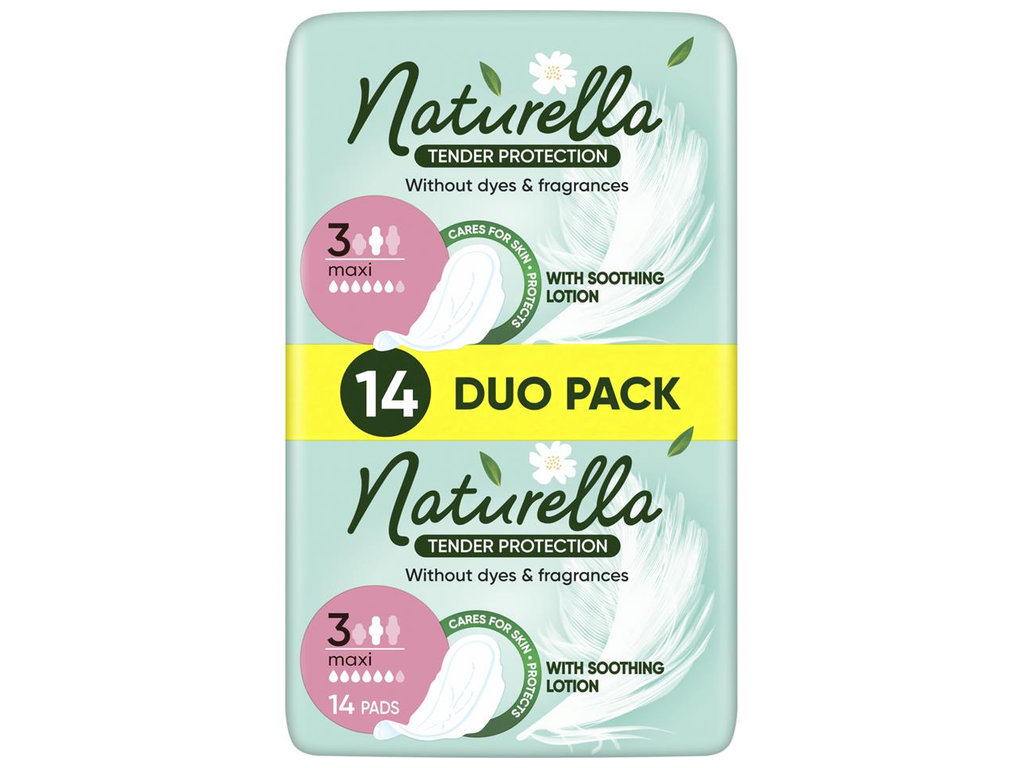 Прокладки гігієнічні Naturella Ultra White Duo Maxi, з крильцями, розмір 3, 6 крапель, 14шт
