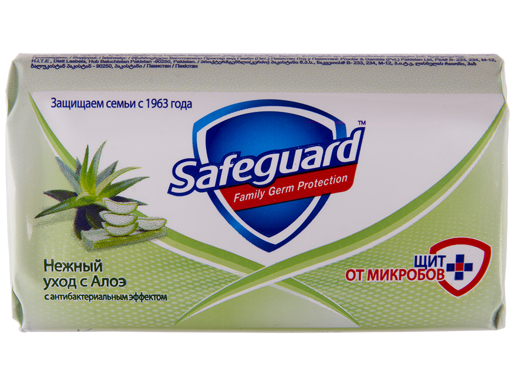 Мыло туалетное Safeguard Нежный уход с алоэ 90г