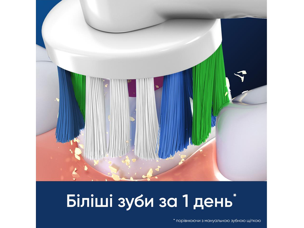 Насадки для электрической зубной щетки Oral-B Pro 3D White, пластик, нейлон, цвет белый, 2шт
