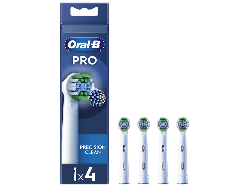 Насадки для электрической зубной щетки Oral-B Pro Precision Clean, пластик, нейлон, цвет белый, 4шт