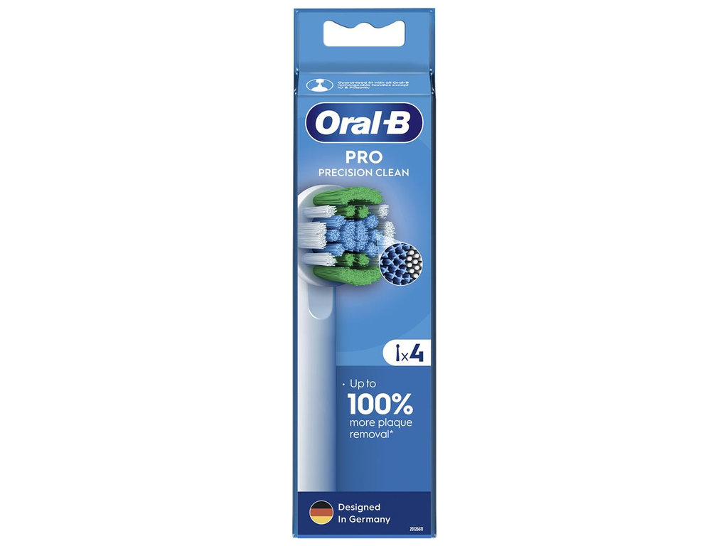 Насадки для электрической зубной щетки Oral-B Pro Precision Clean, пластик, нейлон, цвет белый, 4шт