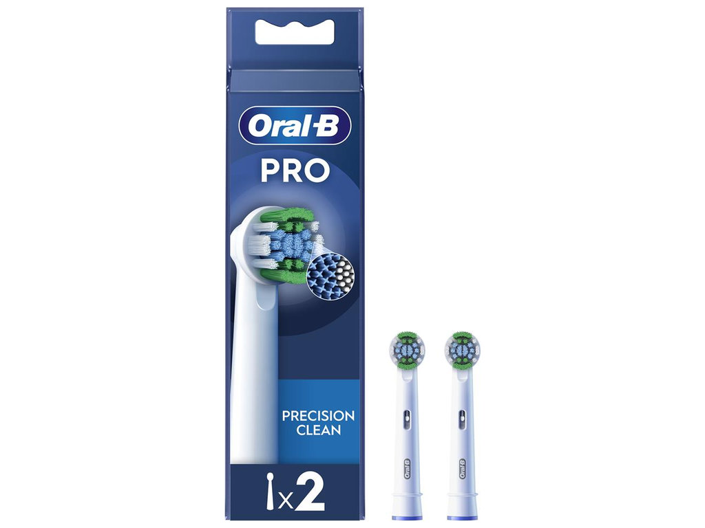 Насадки для электрической зубной щетки Oral-B Pro Precision Clean, пластик, нейлон, цвет белый, 2шт