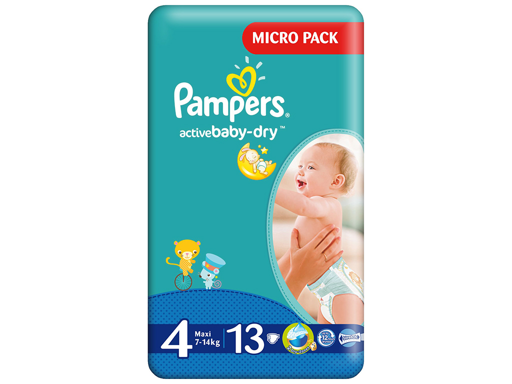 Подгузники Pampers "Active Baby-Dry Maxy" (7-14 кг) 13шт