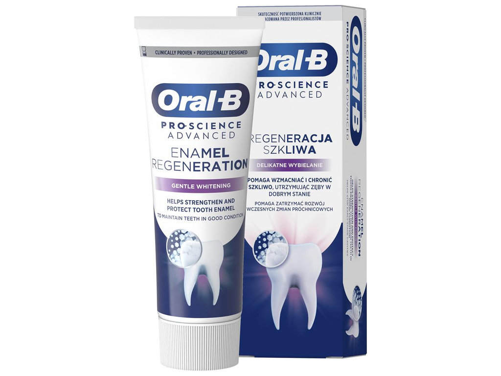 Паста зубна Oral-B Pro-Science Відновлення емалі, Делікатне відбілювання, 75мл