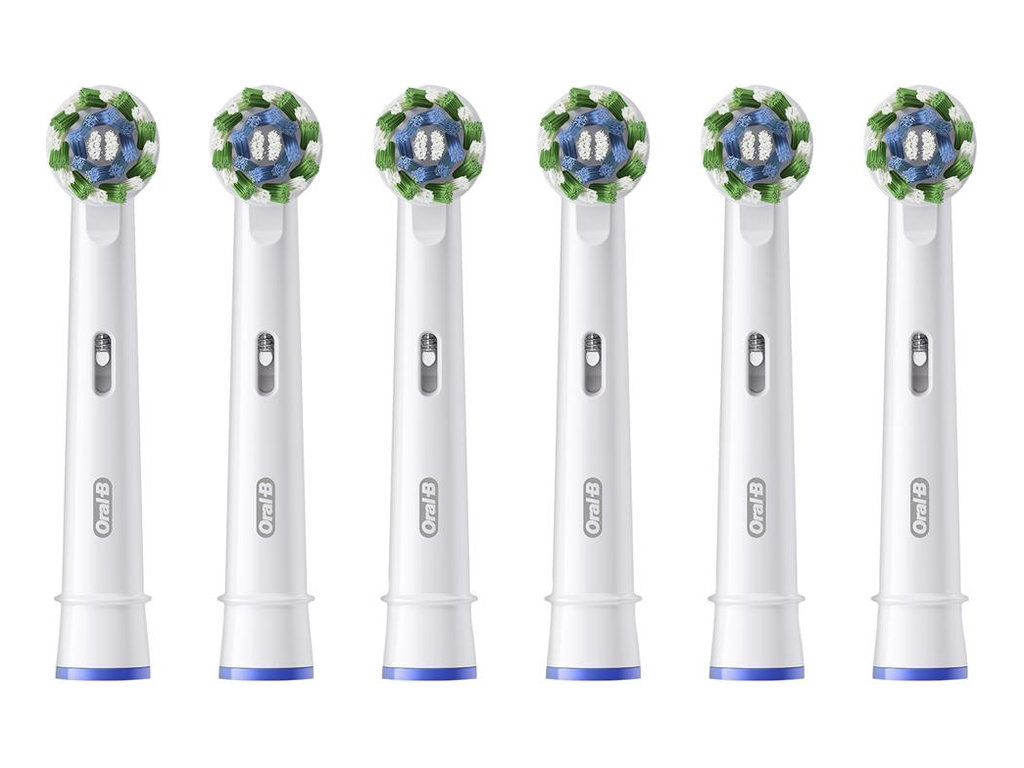 Насадки для электрической зубной щетки Oral-B Pro Cross Action, пластик, нейлон, цвет белый, 6шт