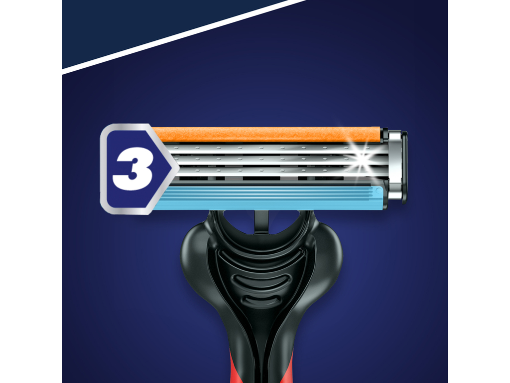 Станок для бритья, Gillette Blue3 Plus Nitro, 3 лезвия, пластик, сталь нержавеющая, 12шт