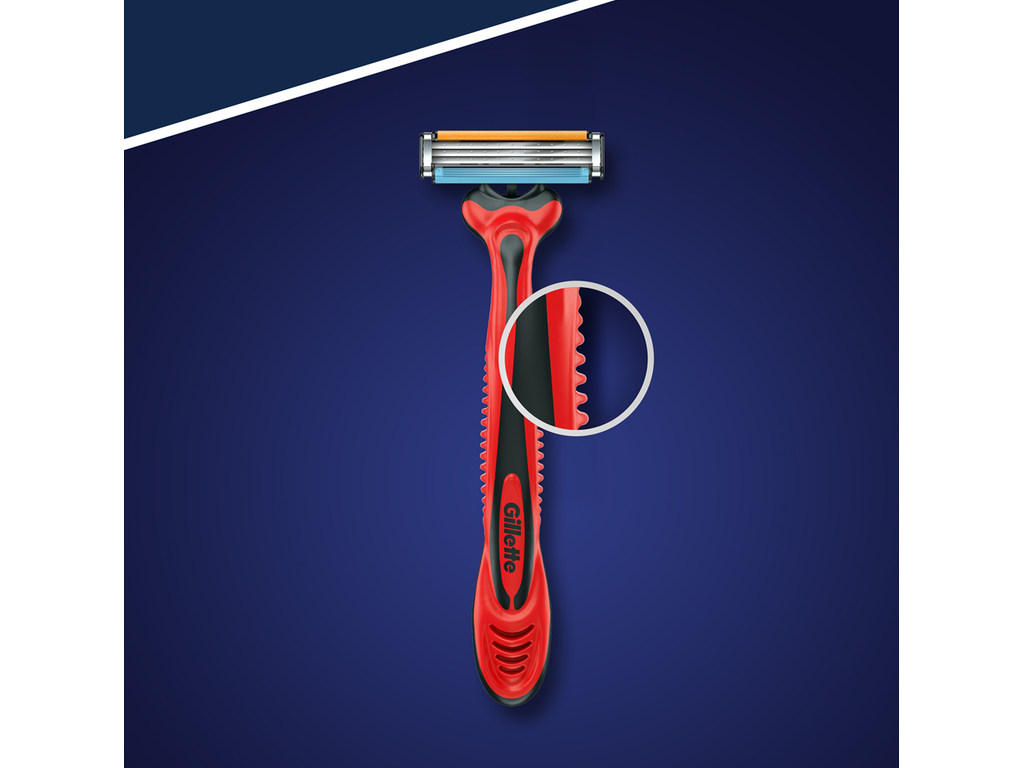 Станок для бритья, Gillette Blue3 Plus Nitro, 3 лезвия, пластик, сталь нержавеющая, 12шт