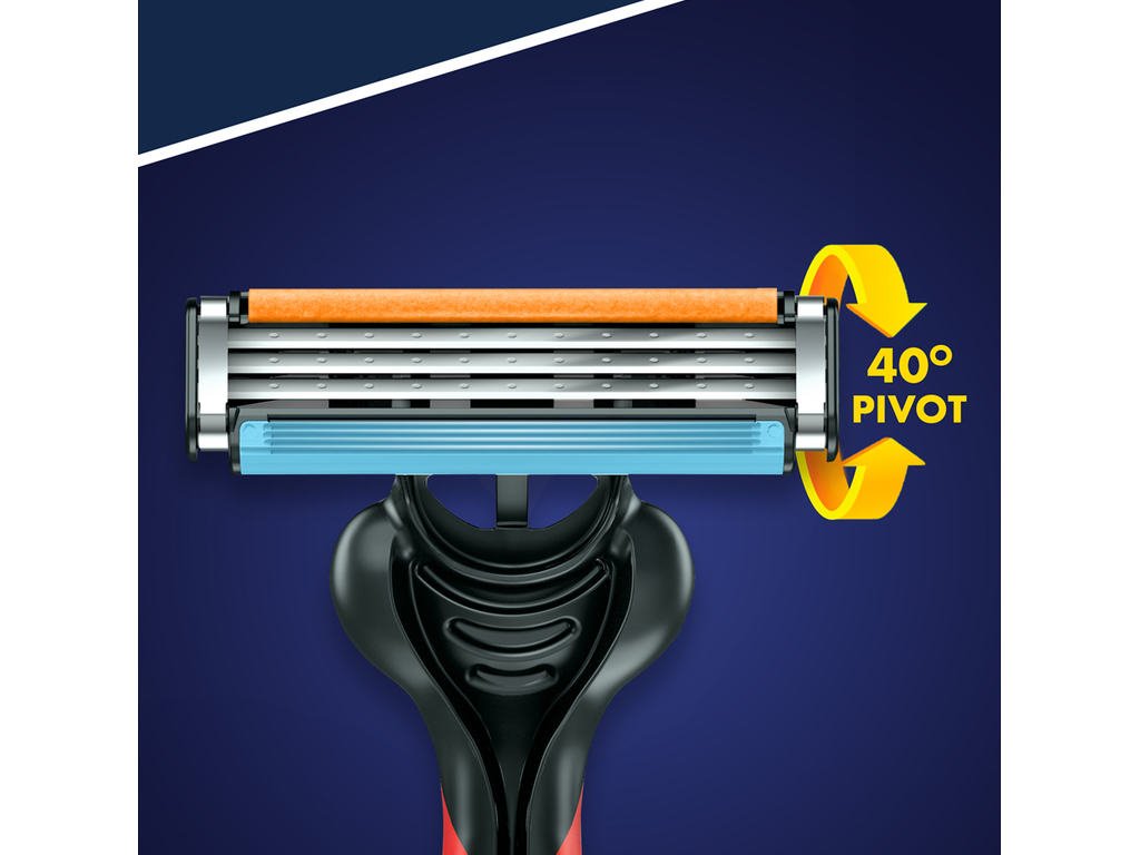 Станок для бритья, Gillette Blue3 Plus Nitro, 3 лезвия, пластик, сталь нержавеющая, 12шт