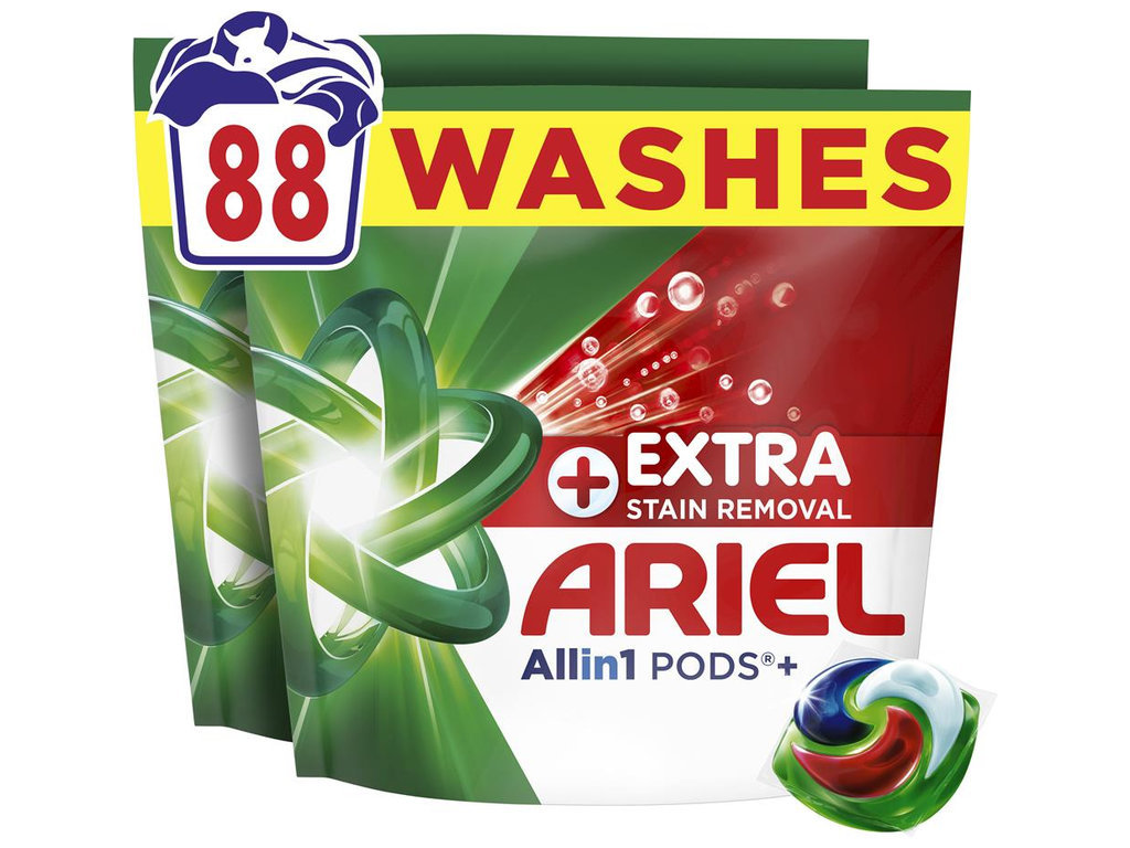 Капсулы для стирки Ariel All in 1 PODS+ Extra Stain Removal, 88шт