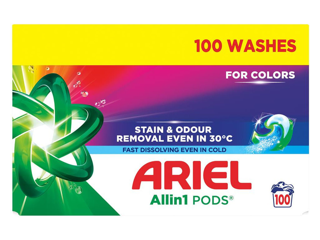 Капсулы для стирки Ariel All in 1 PODS, colour, 100 шт