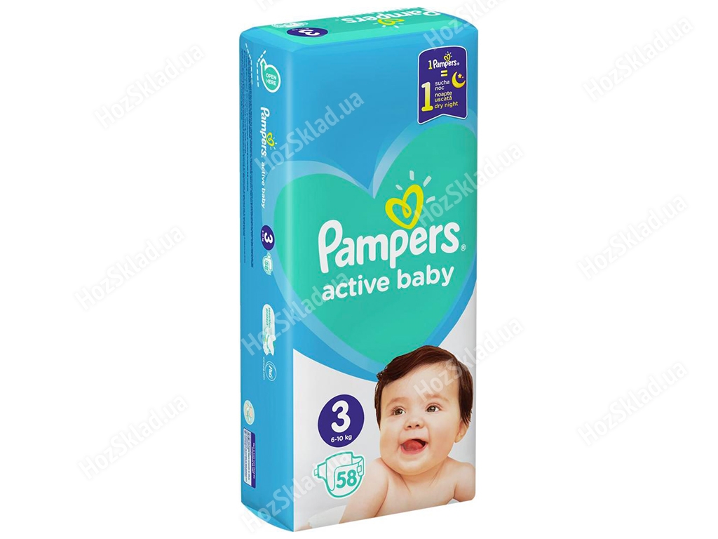 Подгузники Pampers Active Baby Midi (6-10кг) 58шт