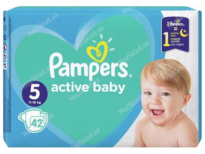 Подгузники PAMPERS Active Baby Junior (11-16кг) 42шт