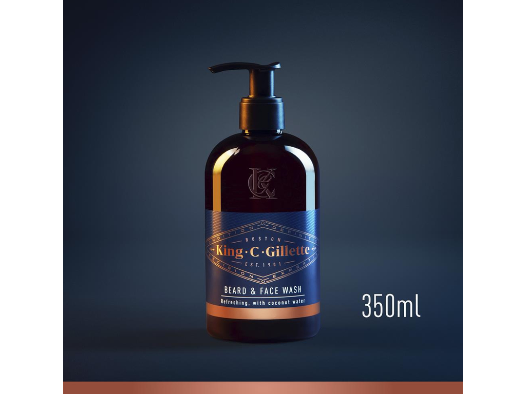 Шампунь Gillette King C., мужской, для бороды и лица, с кокосовой водой, 350мл