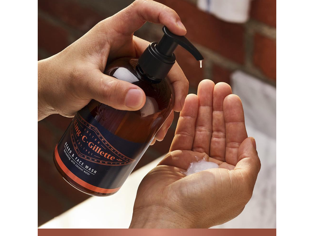 Шампунь Gillette King C., мужской, для бороды и лица, с кокосовой водой, 350мл