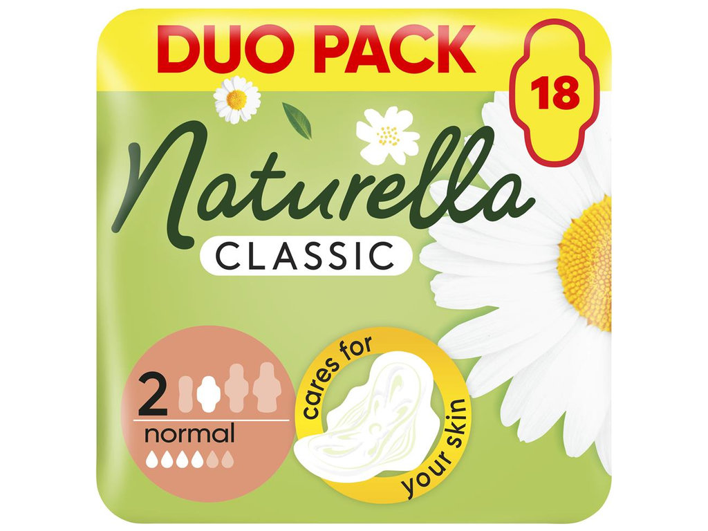Прокладки гігієнічні Naturella Classic Normal, з ароматом, 4 краплі, розмір 2, 18шт