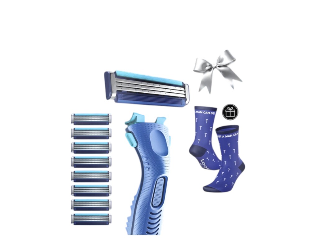 Набор подарочный Gillette Sensor3 Comfort, станок Sensor3 + Comfort, 8 картриджей, носки