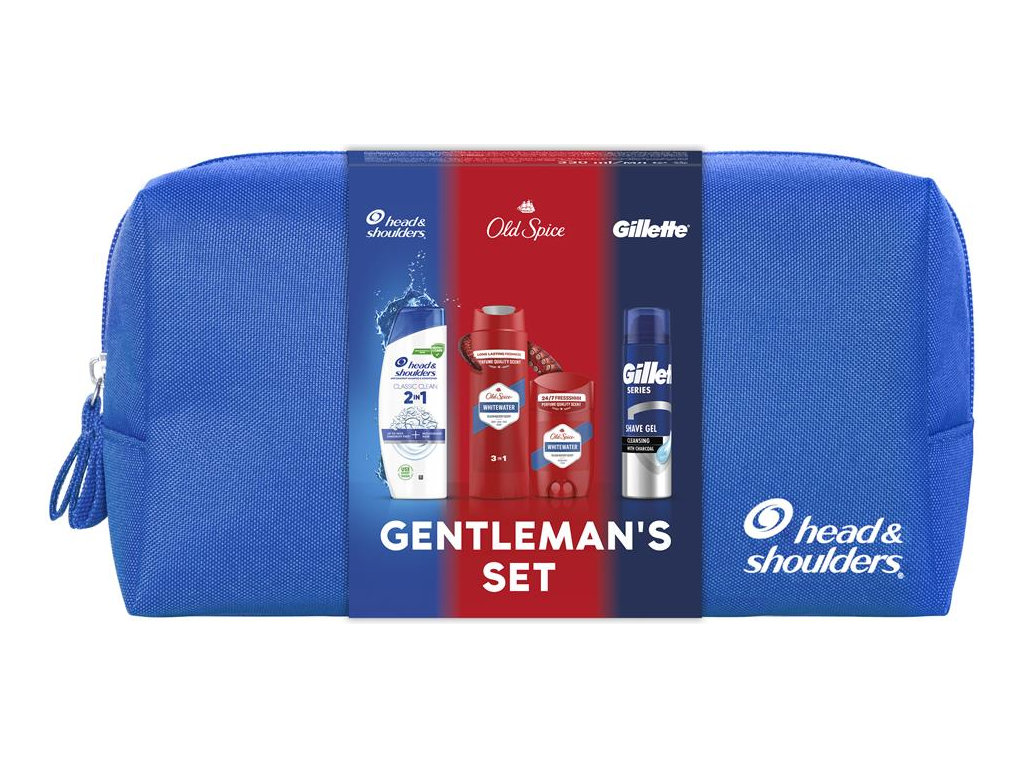 Набор подарочный Head & Shoulders & Old Spice, в косметичке,  шампунь, гель, дезодорант, 5пр