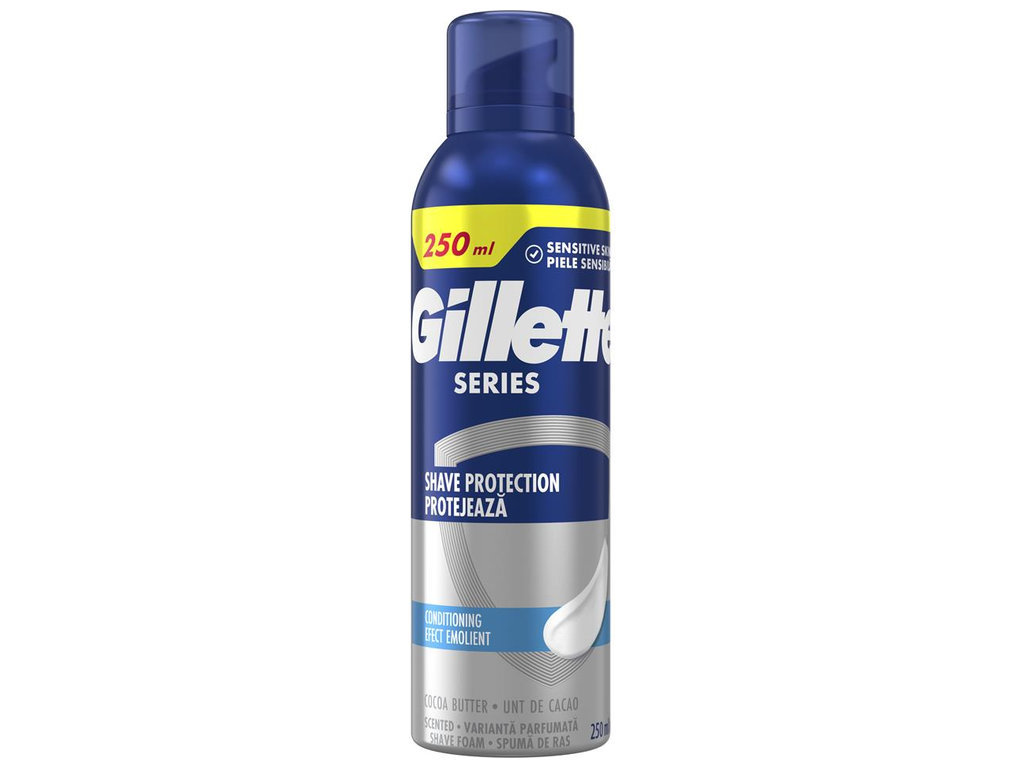 Пена для бритья Gillette Series Conditioning с маслом какао, 250 мл
