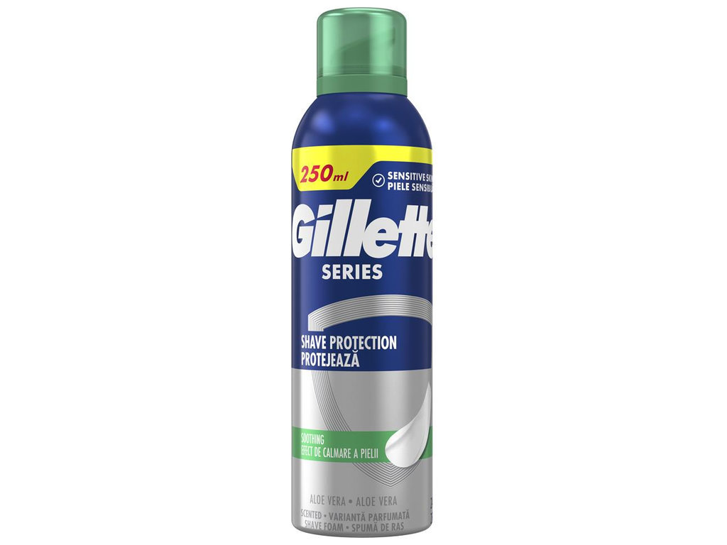 Пена для бритья Gillette Series Soothing с алоэ вера, 250 мл
