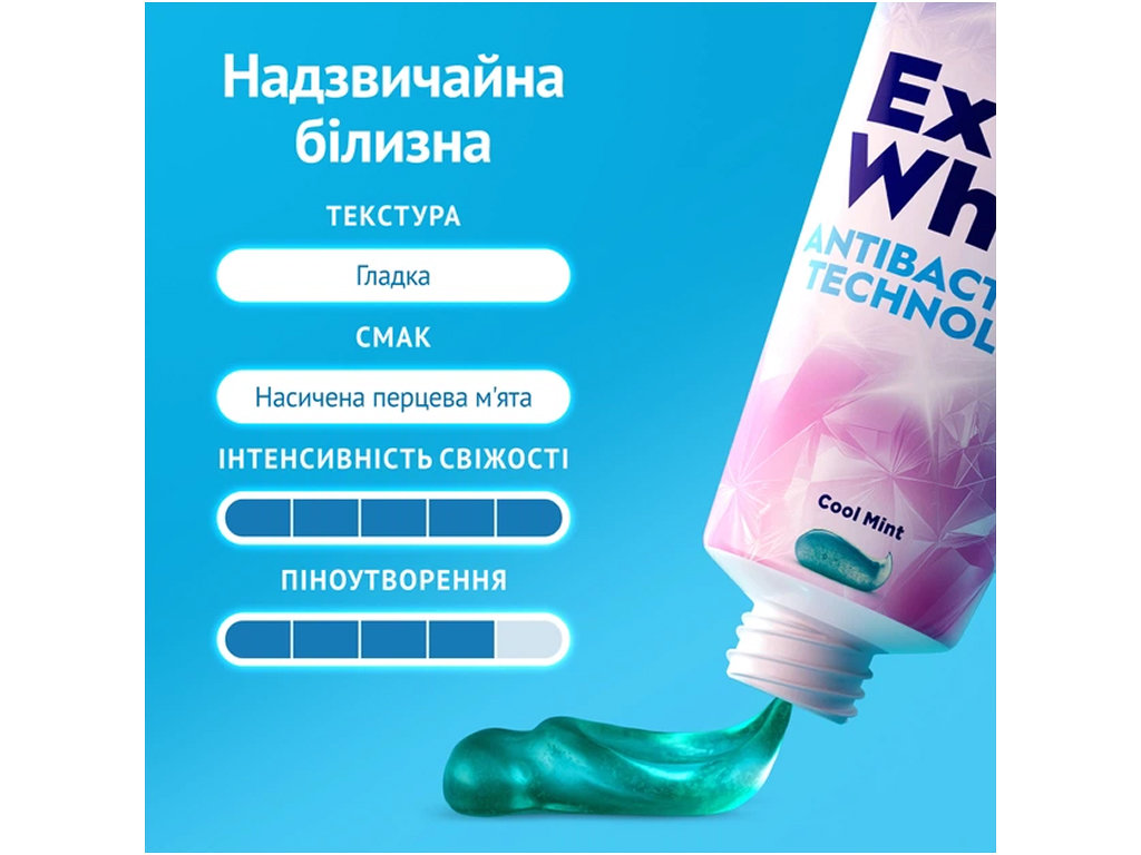Зубна паста Oral-B Complete Extra White, антибактеріальна, відбілювання, 75 мл