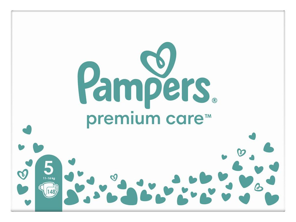 Подгузники Pampers Premium Care, одноразовые, индикатор влаги, размер 5, 11-16кг, 148шт/уп