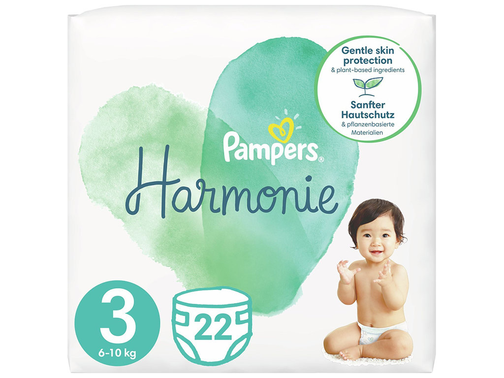 Подгузники одноразовые Pampers Harmonie, размер 3 Midi, 6–10кг, 22шт