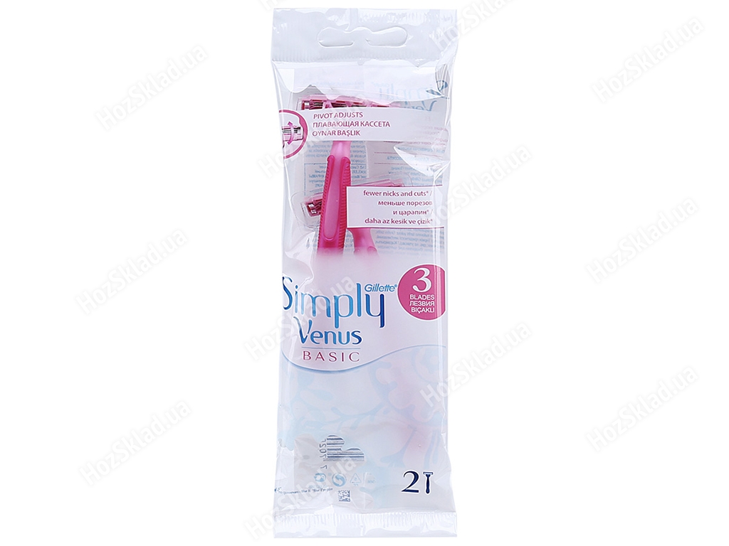 Бритвы одноразовые Gillette Venus Simply Basic 3 лезвия (цена за упаковку 2шт)