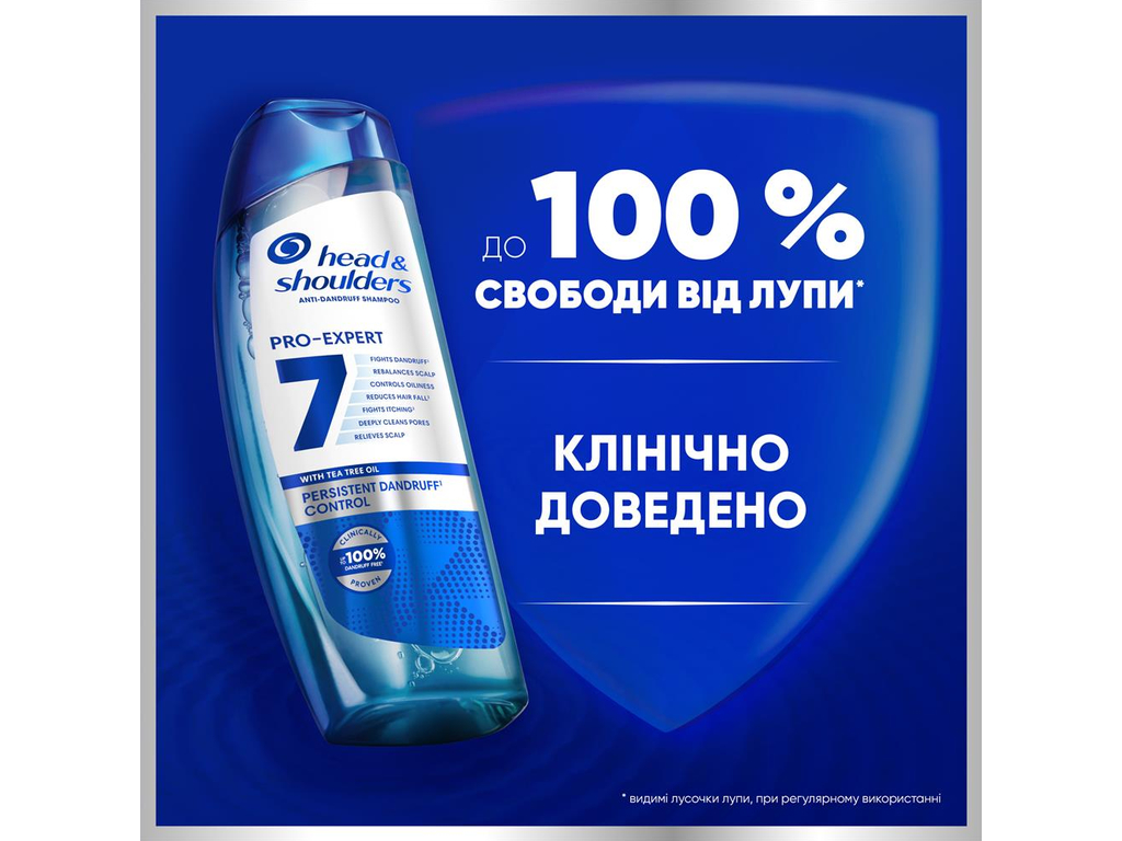 Шампунь Head &amp; Shoulders Pro-Expert 7, проти лупи, з олією чайного дерева, 250мл