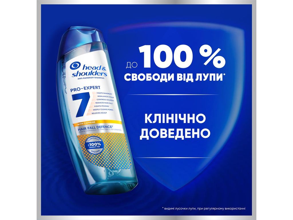 Шампунь Head & Shoulders Pro-Expert 7 Захист від випадіння волосся з кофеїном, 250мл