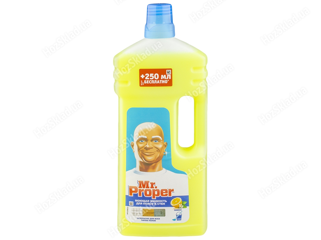 Жидкое моющее средство для уборки пола и стен Mr Proper Лимон 1,5л