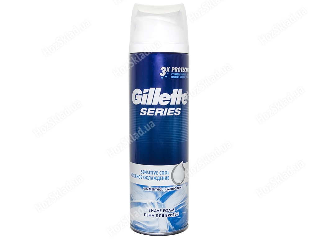 Піна для гоління Gillette Series Sens Cool Дбайливе охолодження з ментолом 250мл