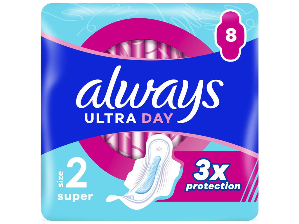 Прокладки гигиенические Always Ultra Super Plus, с ароматом, 5 капель, размер 2, 8шт